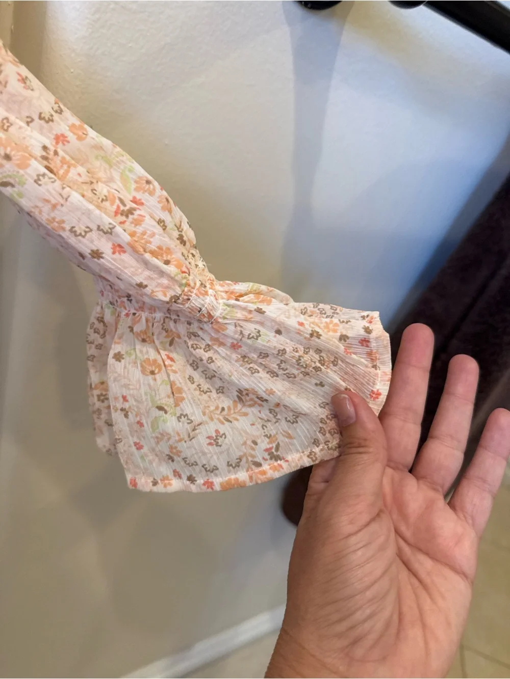 Loft Floral Peasant Blouse - Blush Pink